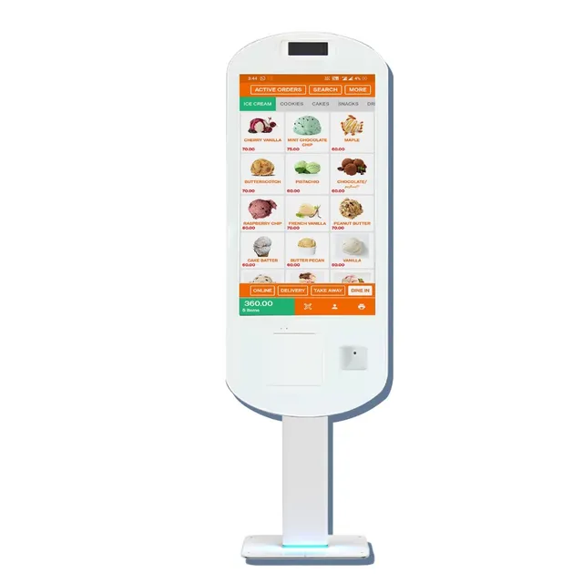Scangle floor-standing self-service ordering kiosk